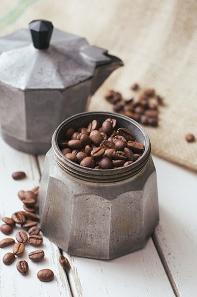 Bialetti Kaffeemaschine - Kaffeebohnen